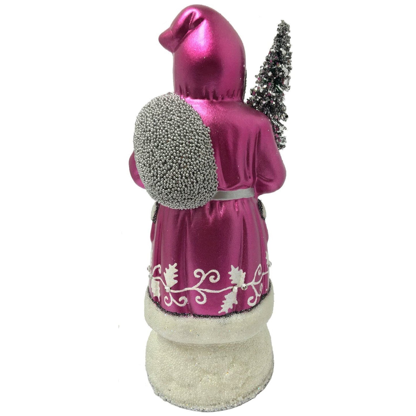 Ino Schaller Purple Santa with Crystals German Paper Mache Candy Container