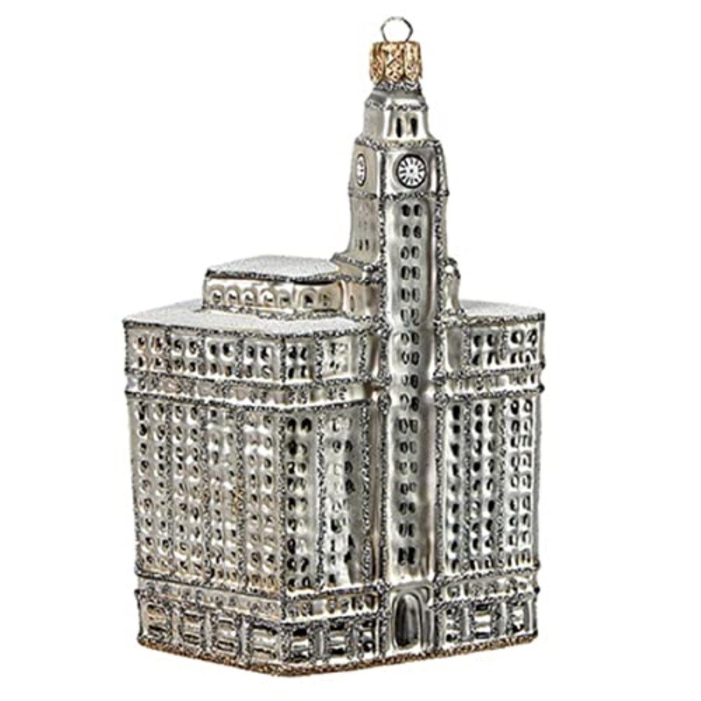 Chicago Wrigley Building Polish Glass Christmas Ornament Made Poland Decoration