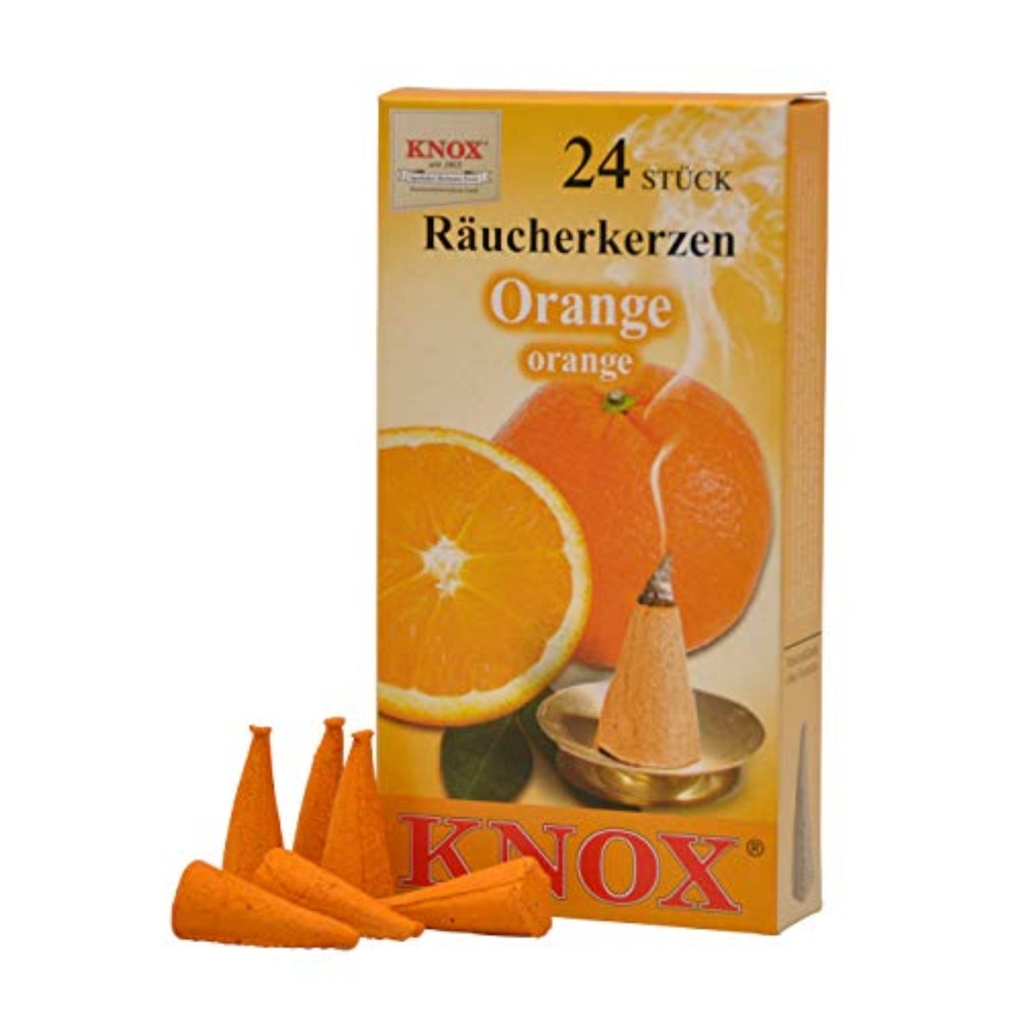Knox Orange Scent German Incense Cones Made in Germany for Christmas Smokers