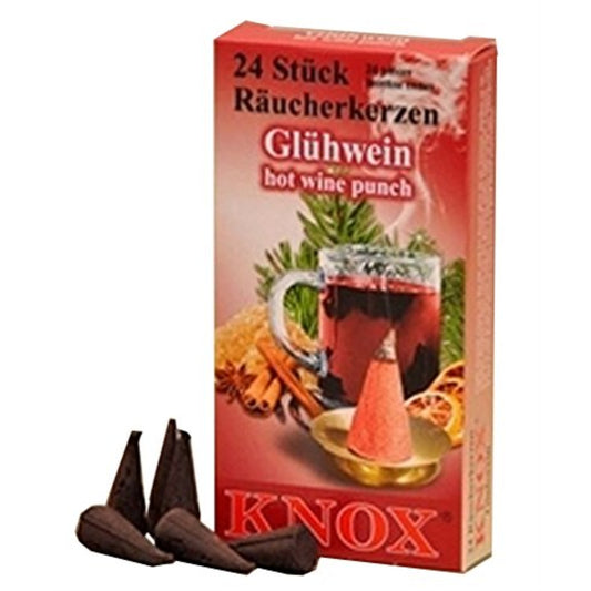 Knox Wine Punch Gluhwein Scent Incense Cones Made Germany for Christmas Smokers