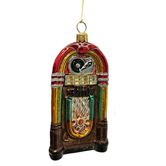 Multicolor Jukebox Machine Polish Glass Christmas Tree Ornament Music Poland