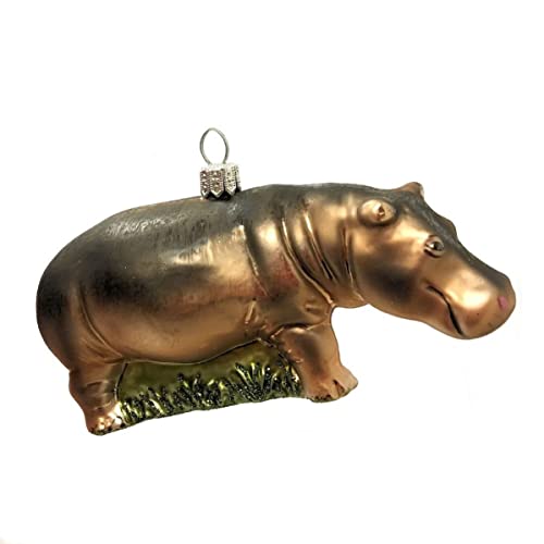 Hippopotamus Hippo Polish Glass Christmas Tree Ornament Animal Wildlife Poland