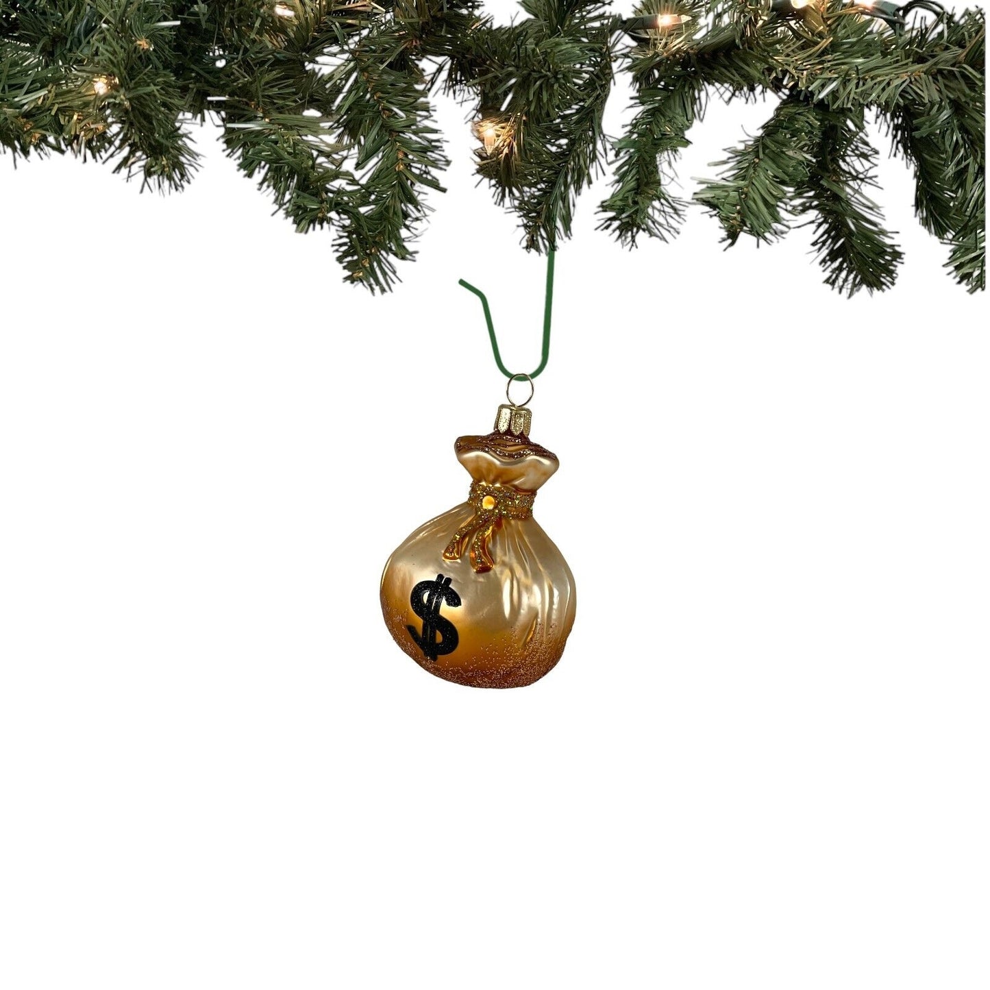 Bag of Money Polish Mouth Blown Glass Christmas Ornament Tree Decoration