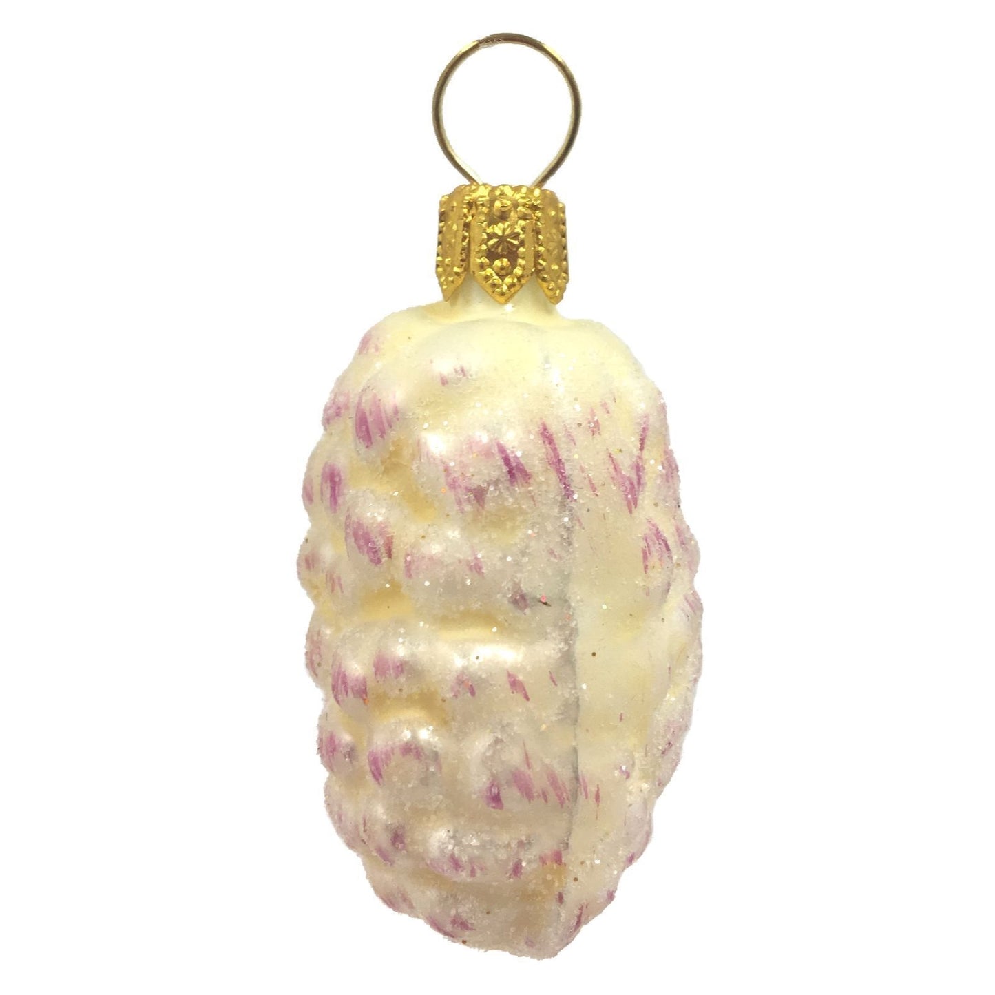 White Mulberries Polish Glass Christmas Ornaments Set of 3 Mulberry Fruit Poland