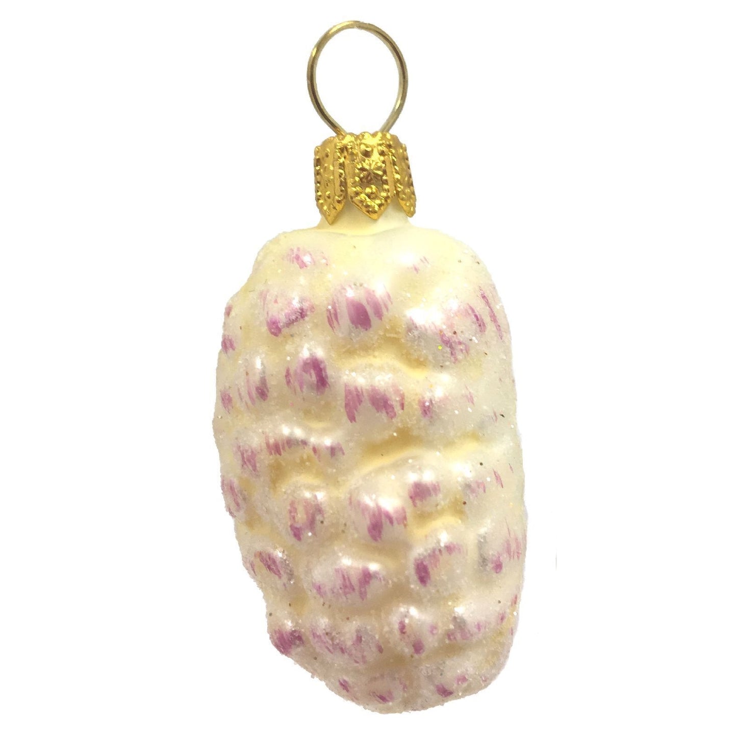 White Mulberries Polish Glass Christmas Ornaments Set of 3 Mulberry Fruit Poland