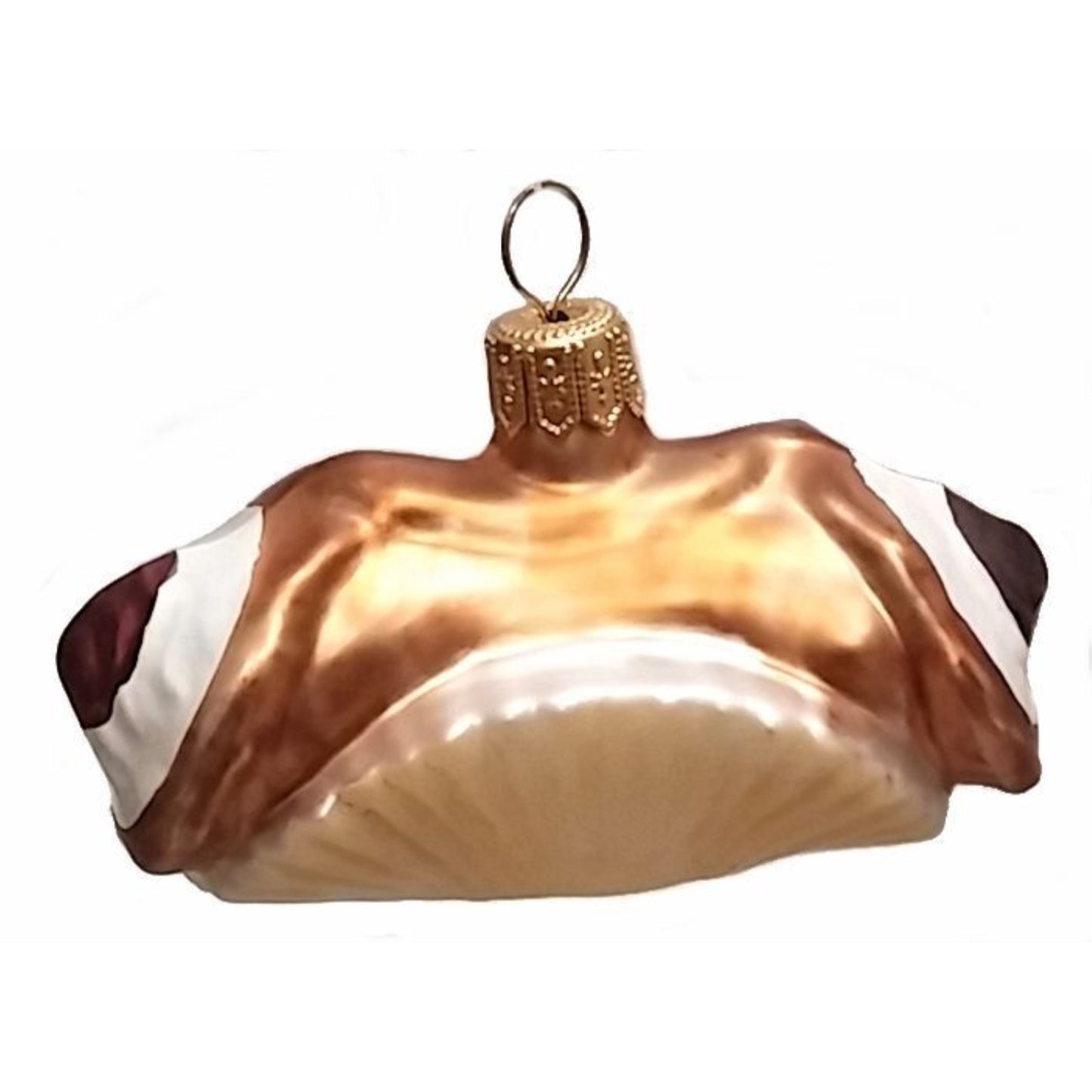 Pinnacle Peak Trading Cannoli Pastry Dessert Polish Glass Christmas Ornament Set of 2 Decorations