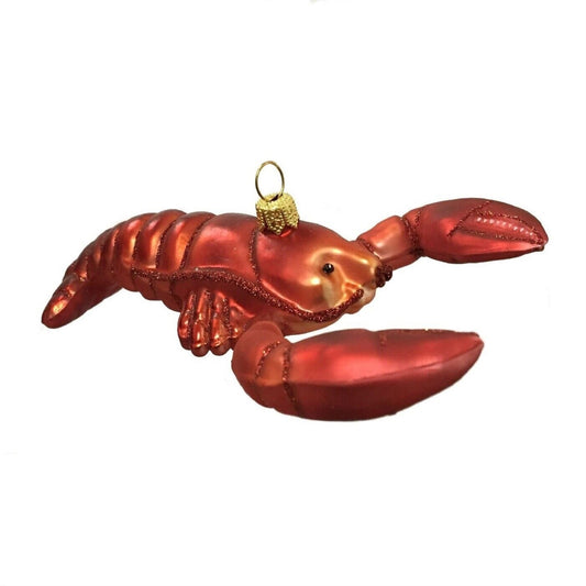 Red Lobster Polish Glass Christmas Tree Ornament Made in Poland