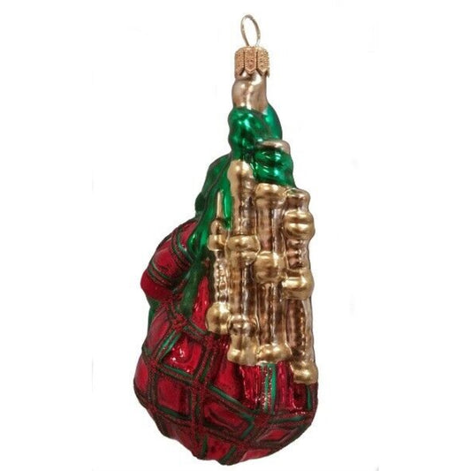 Bagpipe Musical Instrument Polish Blown Glass Christmas Ornament Decoration