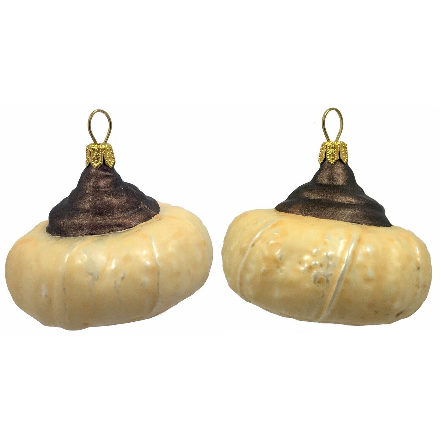 Pinnacle Peak Trading Cookie with Chocolate Center Polish Glass Christmas Ornaments Set of 2 Food
