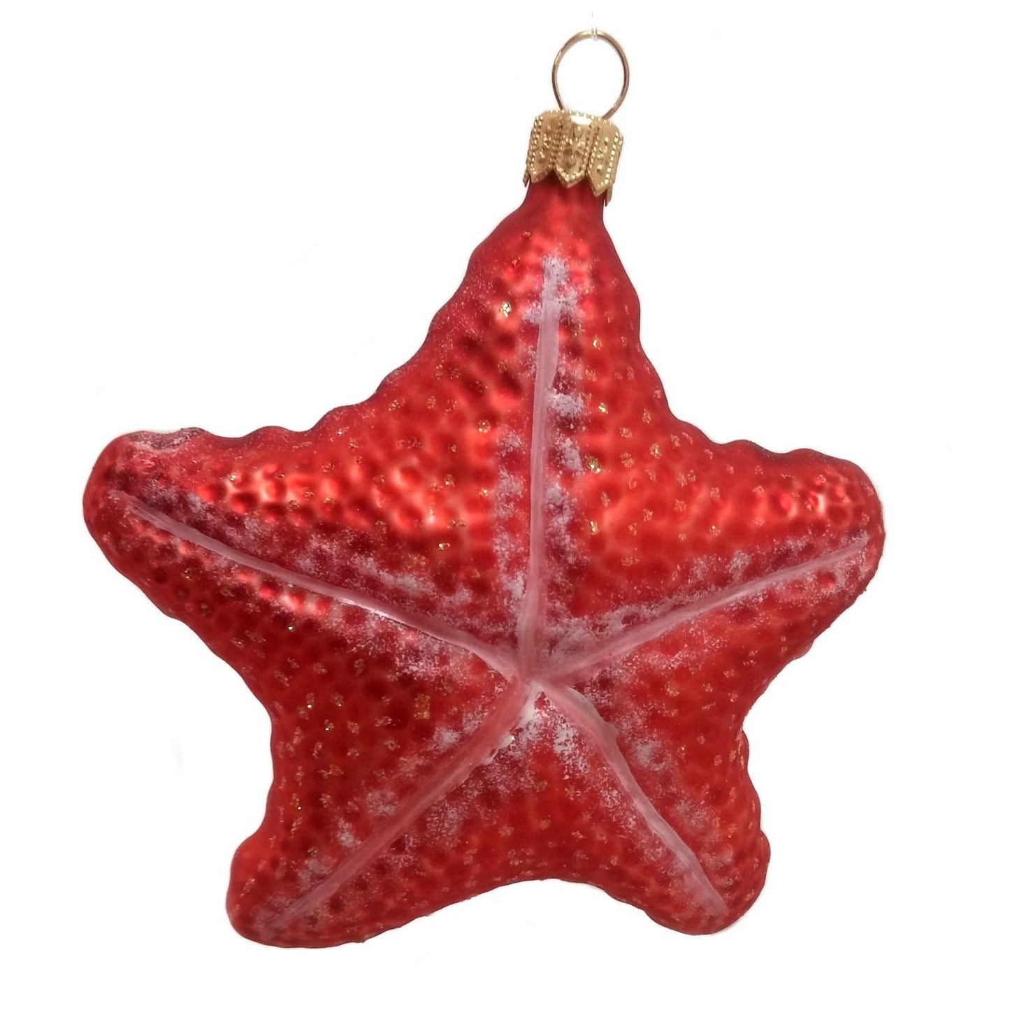 Pinnacle Peak Trading Starfish Polish Mouth Blown Glass Christmas Ornament