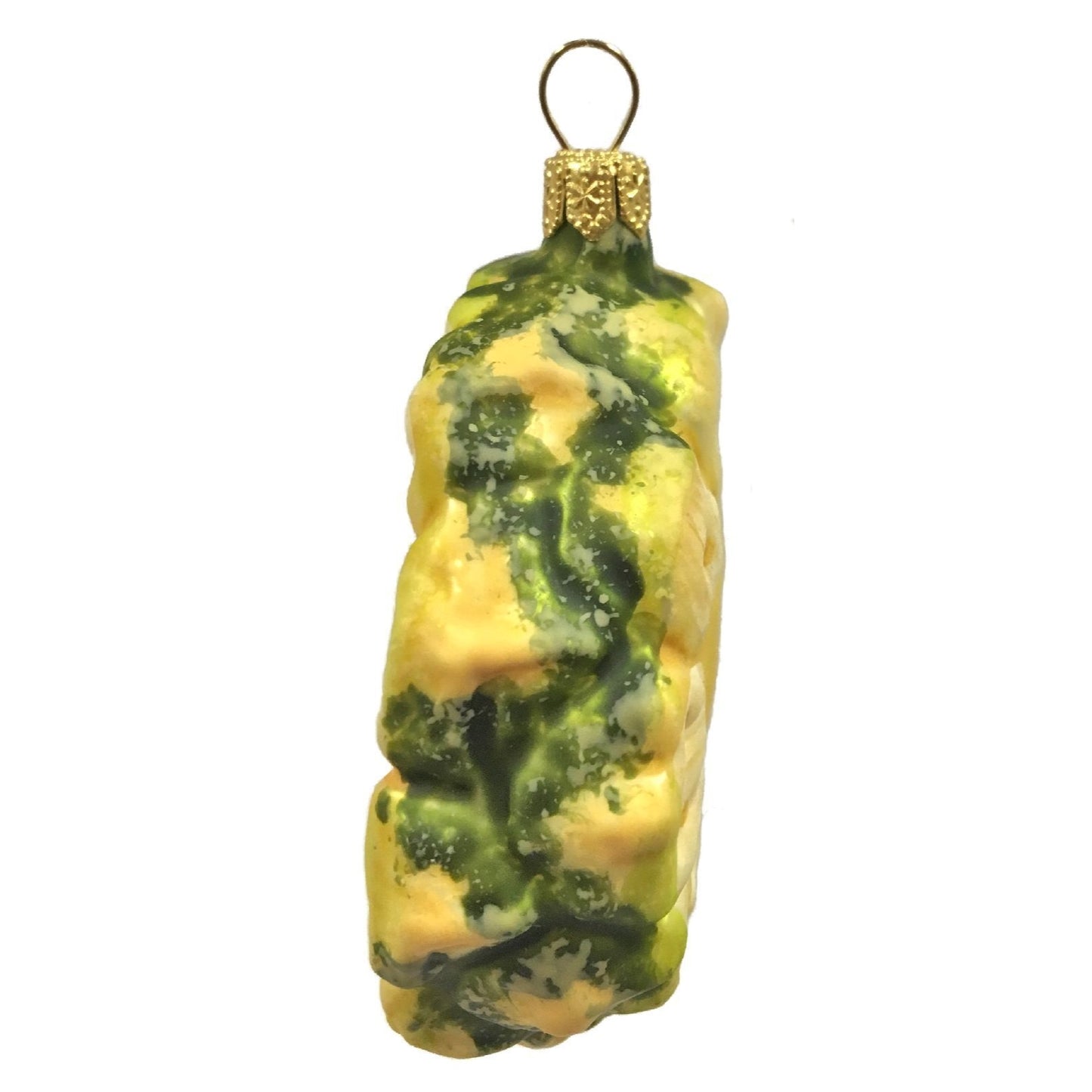 Pinnacle Peak Trading Slice of Pineapple Polish Glass Christmas Tree Ornament Fruit Food Decoration