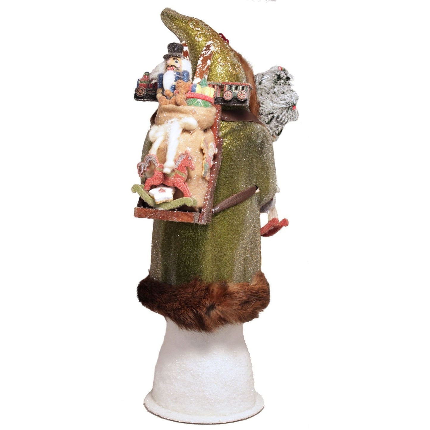 Pinnacle Peak Trading Co Santa German Paper Mache Candy Container