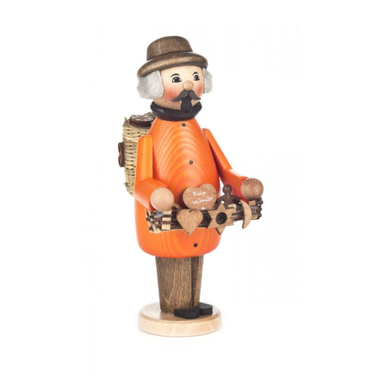 Pinnacle Peak Trading Gingerbread Seller German Wood Christmas Incense Smoker 6.9 Inch