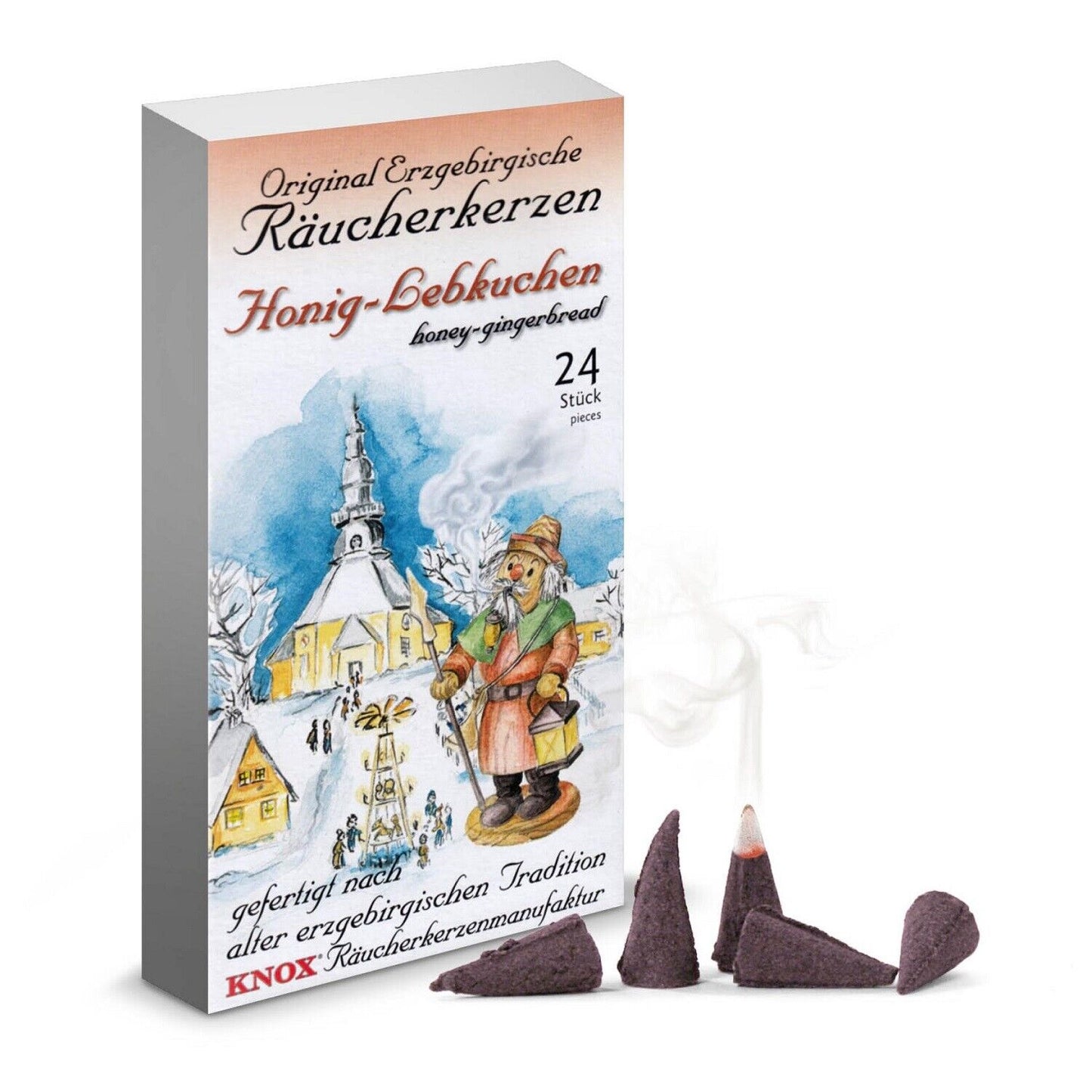 Knox Honey Gingerbread German Incense Cones - Honig-Lebkuchen - 24 per Box