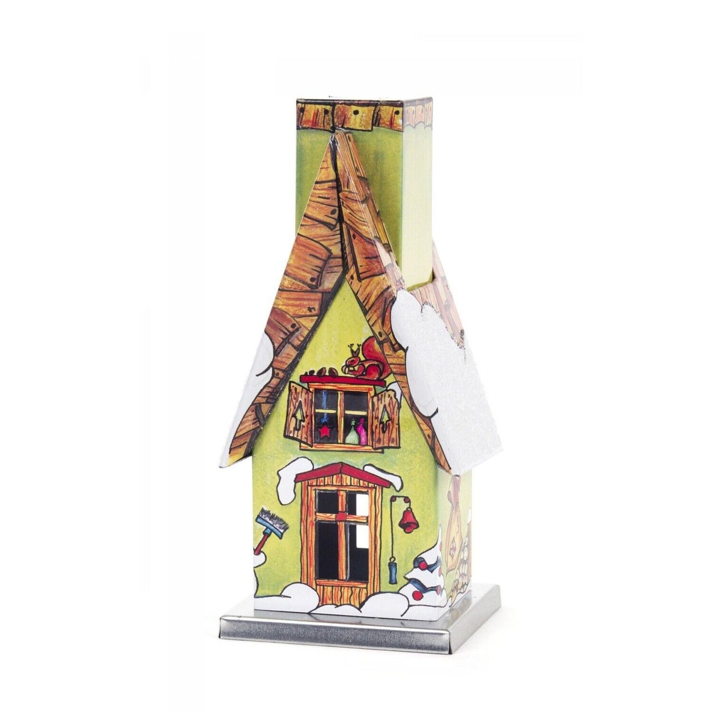 Knox Green Metal Smoker House with Forest Animals Incense Smoker 4.3 Inch