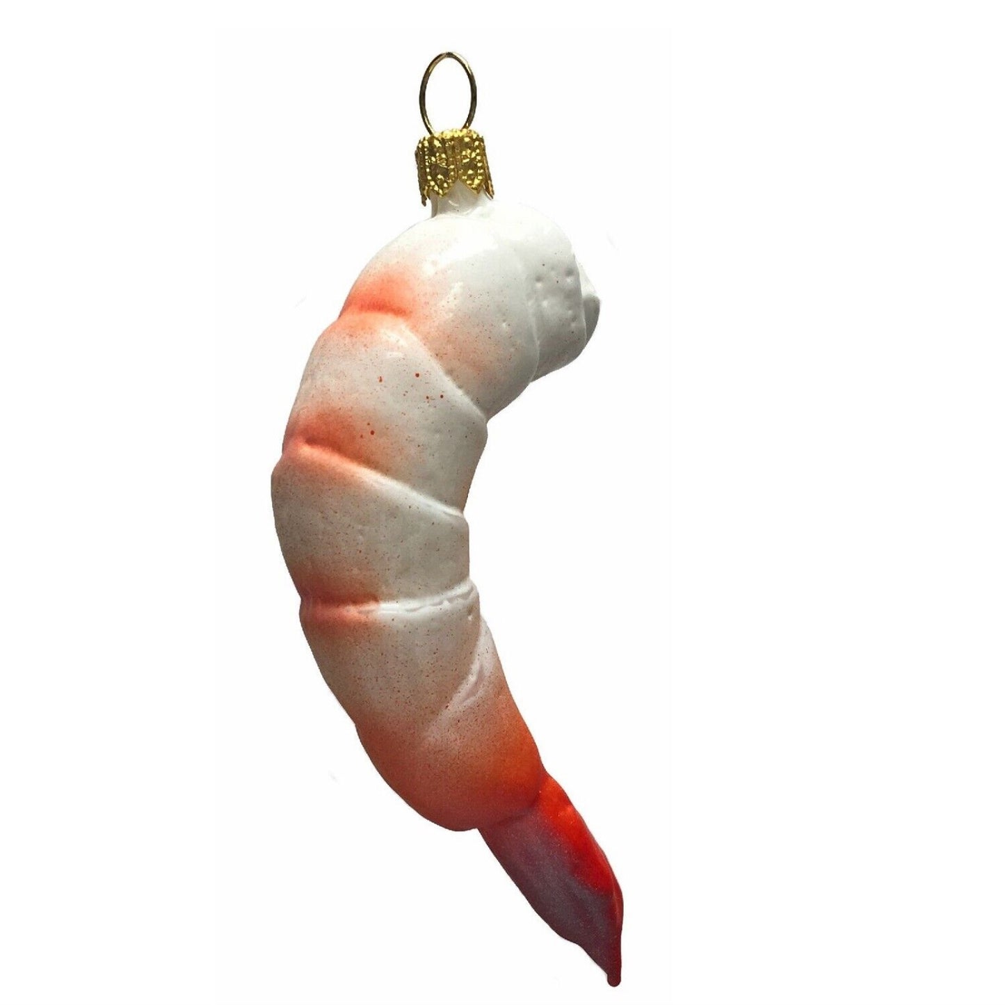 Shrimp Prawn Polish Glass Christmas Ornament Set of 2 Cocktail Seafood Poland