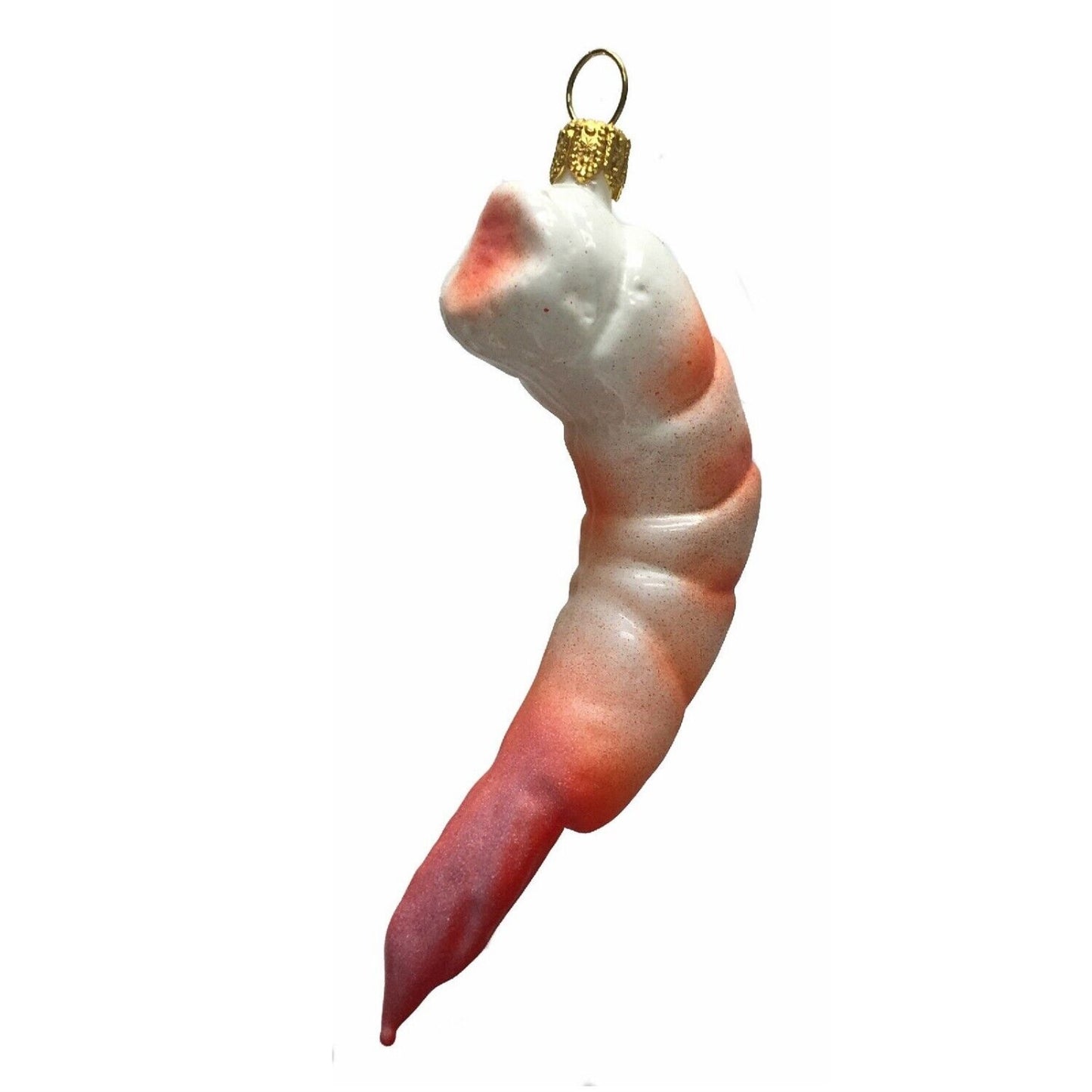 Shrimp Prawn Polish Glass Christmas Ornament Set of 2 Cocktail Seafood Poland