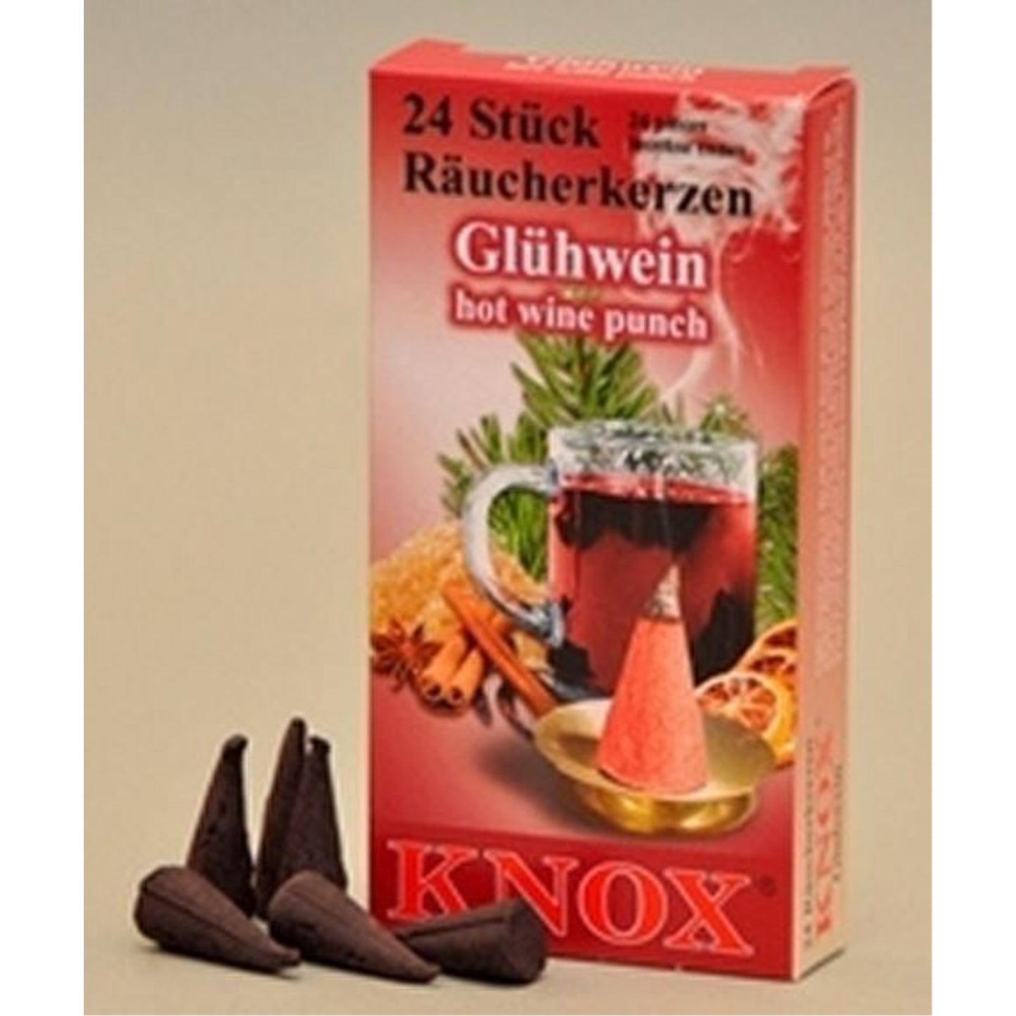 Knox Wine Punch Gluhwein Scent Incense Cones Made Germany for Christmas Smokers