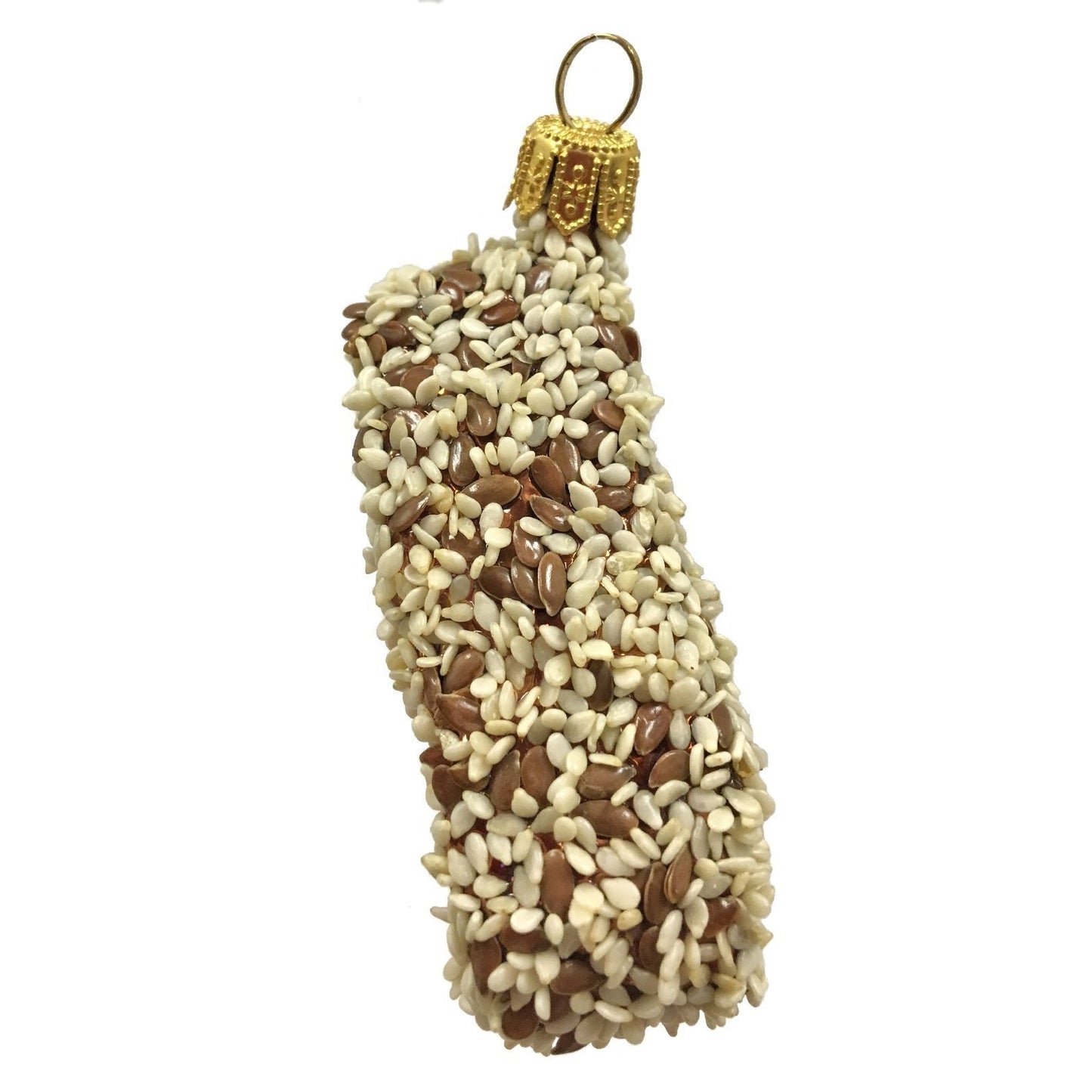 Pinnacle Peak Trading Sesame Crusted Seared Tuna Slice Polish Glass Christmas Tree Ornament Food