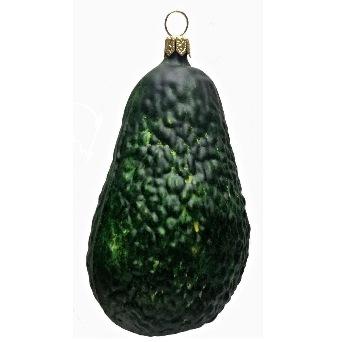 Sliced Avocado Fruit Polish Glass Christmas Tree Ornament Food Made in Poland