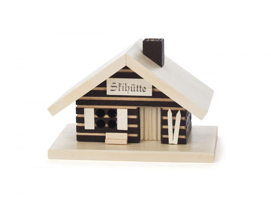Ski Hut Cabin German Christmas Incense Smoker Handcrafted in Erzgebirge Germany