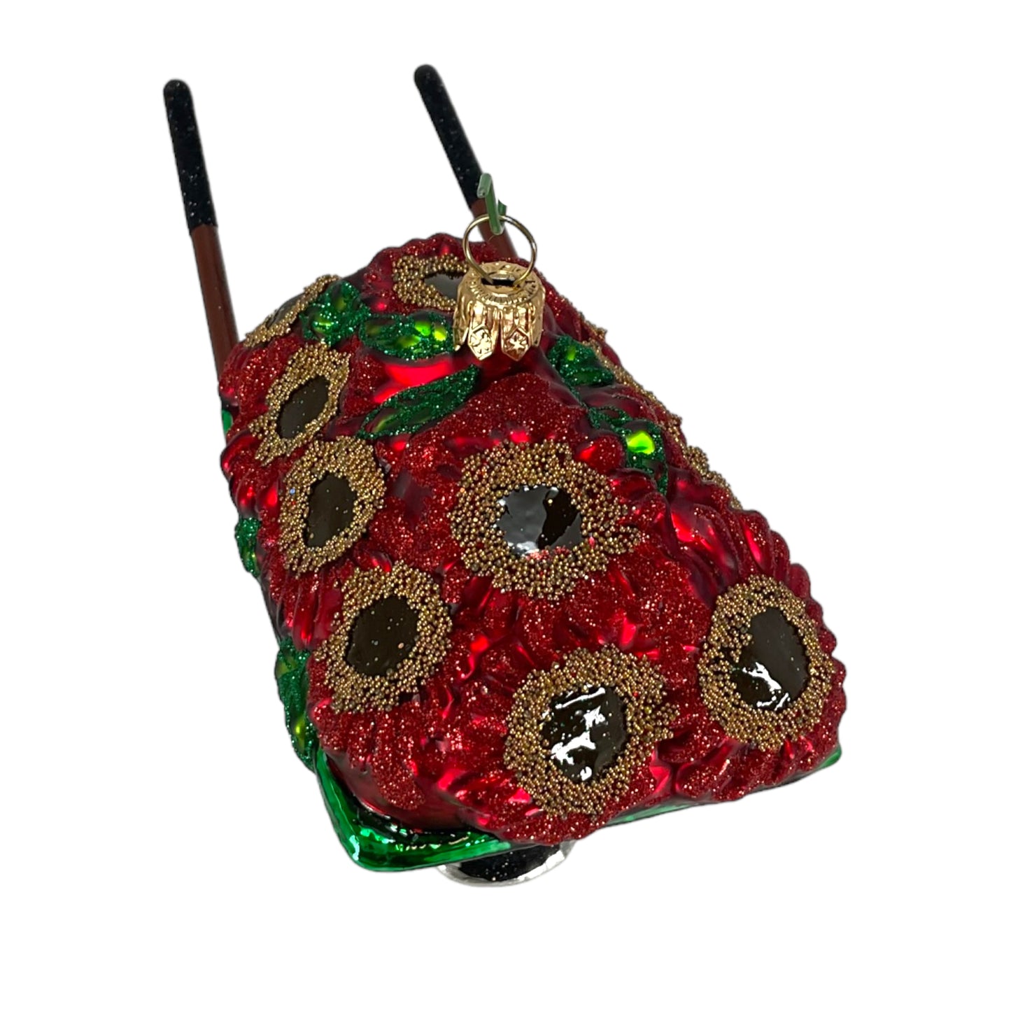 Garden Wheelbarrow with Flowers Polish Glass Christmas Ornament Decoration
