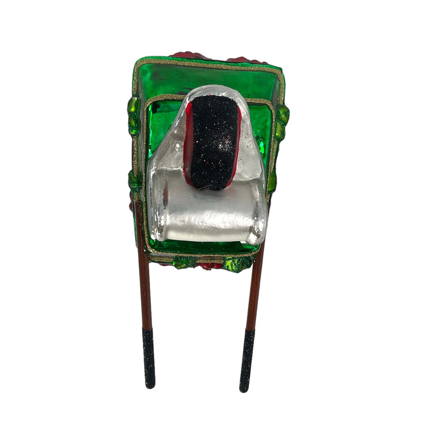Garden Wheelbarrow with Flowers Polish Glass Christmas Ornament Decoration