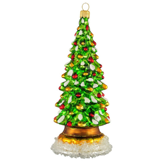 Decorated Christmas Tree Polish Glass Tree Ornament Made in Poland Decoration