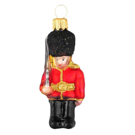Mini Queens Guard Polish Glass Christmas Tree Ornament London England Travel