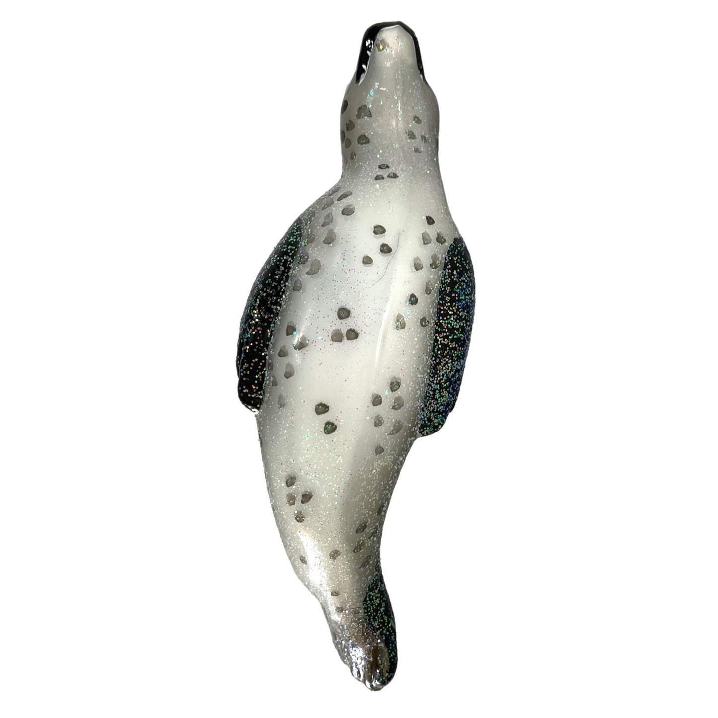 Pinnacle Peak Trading Leopard Seal Polish Glass Christmas Tree Ornament Animal Decoration
