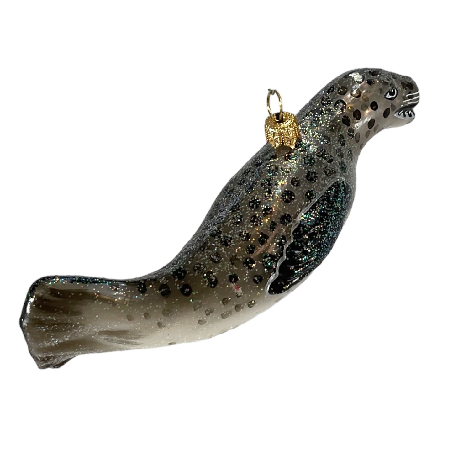 Pinnacle Peak Trading Leopard Seal Polish Glass Christmas Tree Ornament Animal Decoration
