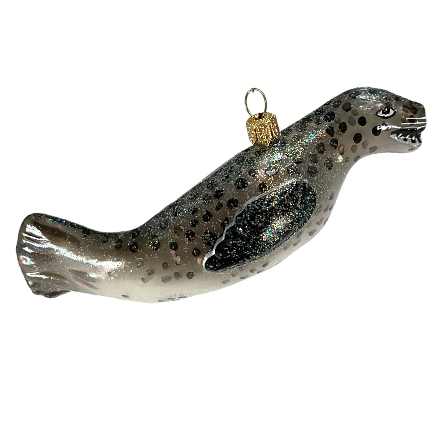 Pinnacle Peak Trading Leopard Seal Polish Glass Christmas Tree Ornament Animal Decoration