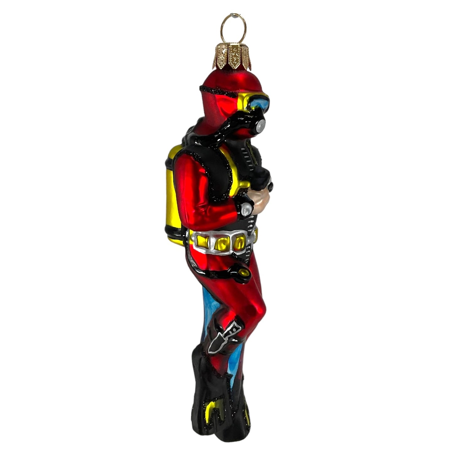 Pinnacle Peak Trading Scuba Diver Diving Polish Glass Christmas Ornament Made in Poland Decoration