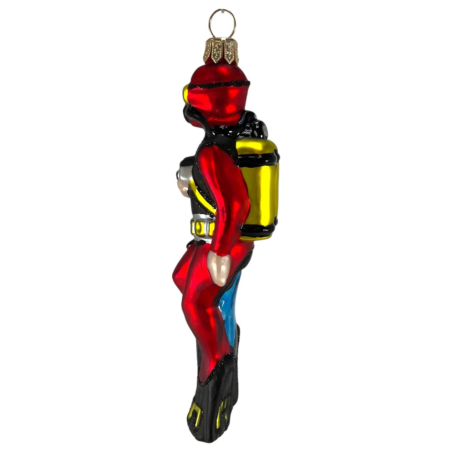 Pinnacle Peak Trading Scuba Diver Diving Polish Glass Christmas Ornament Made in Poland Decoration