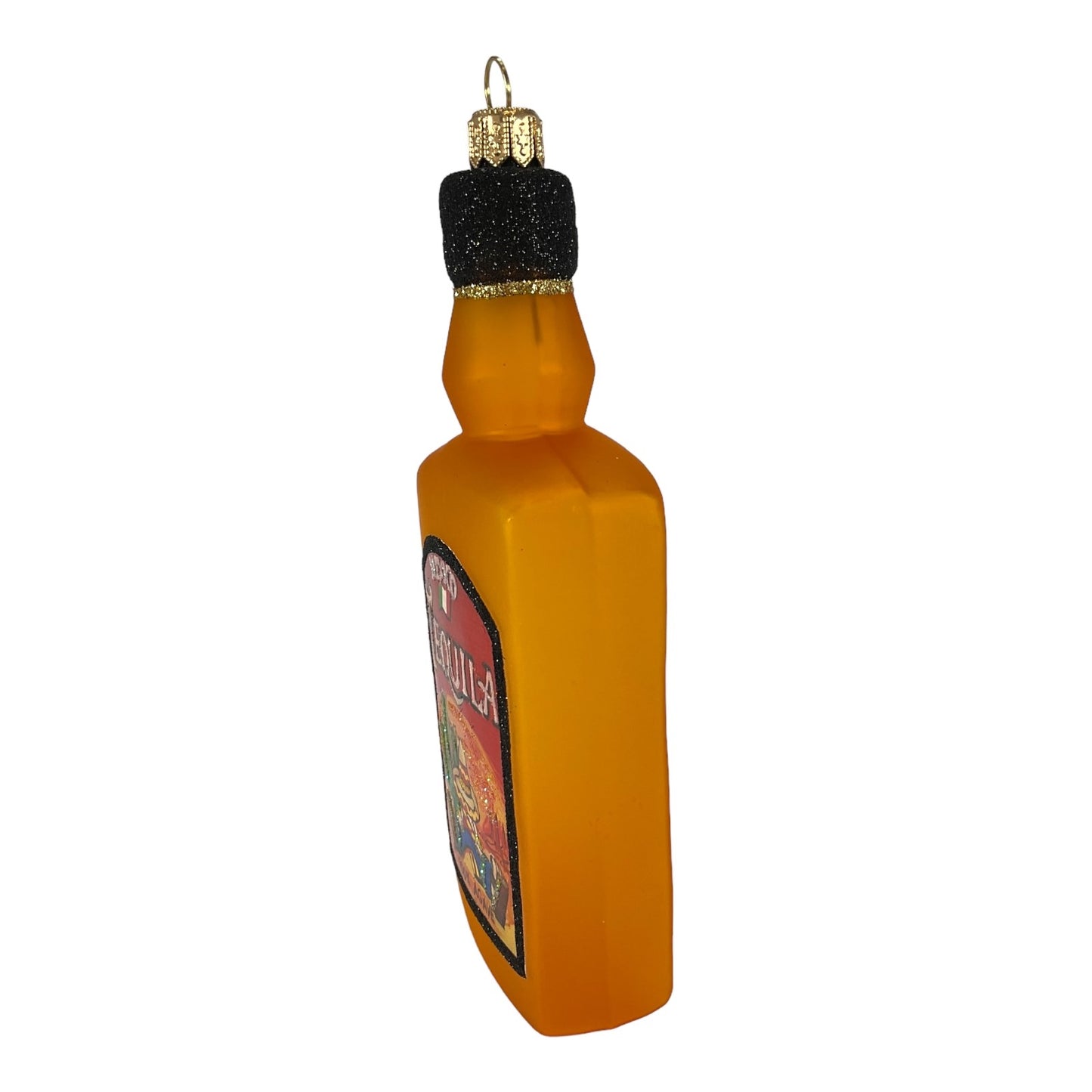 Pinnacle Peak Trading Mexican Tequila Bottle Polish Blown Glass Christmas Tree Ornament