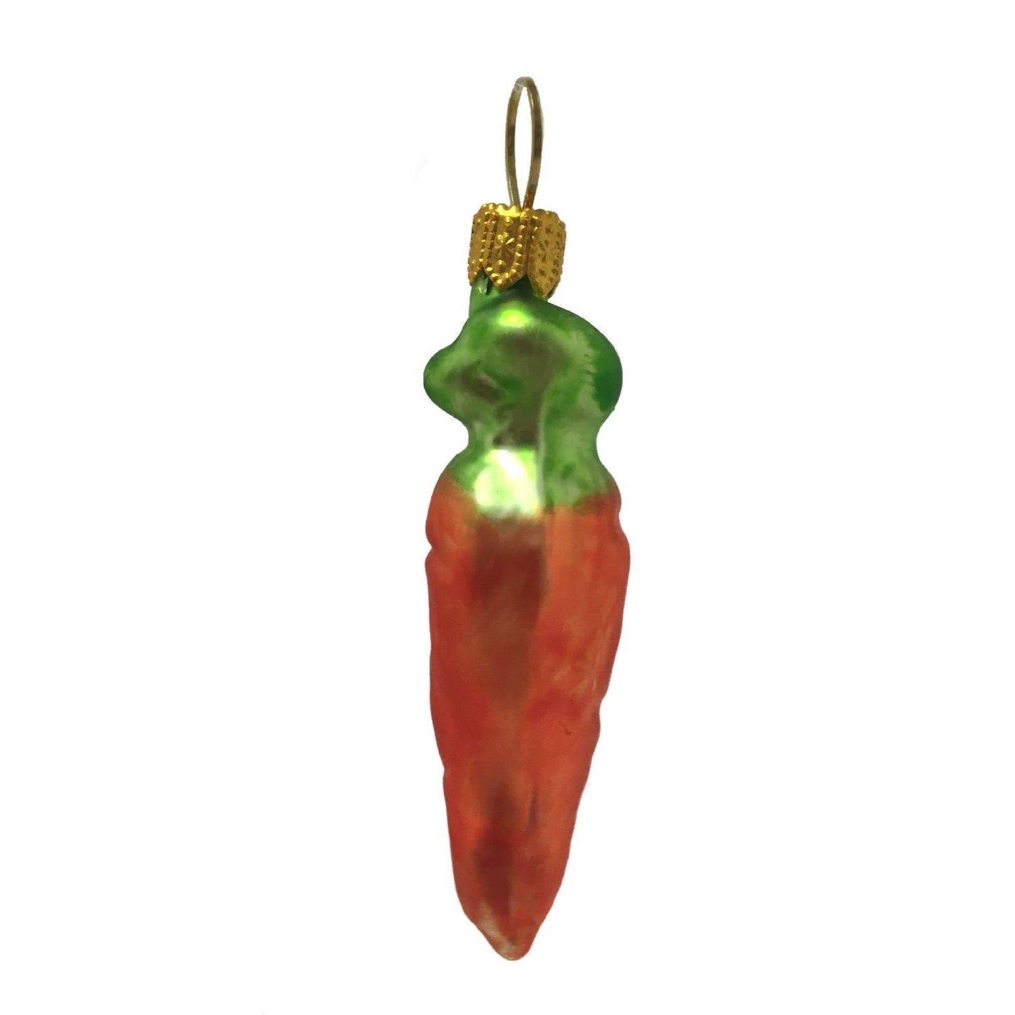 Pinnacle Peak Trading Carrot Polish Glass Christmas Tree Ornament Vegetable Food Decoration Set of 2