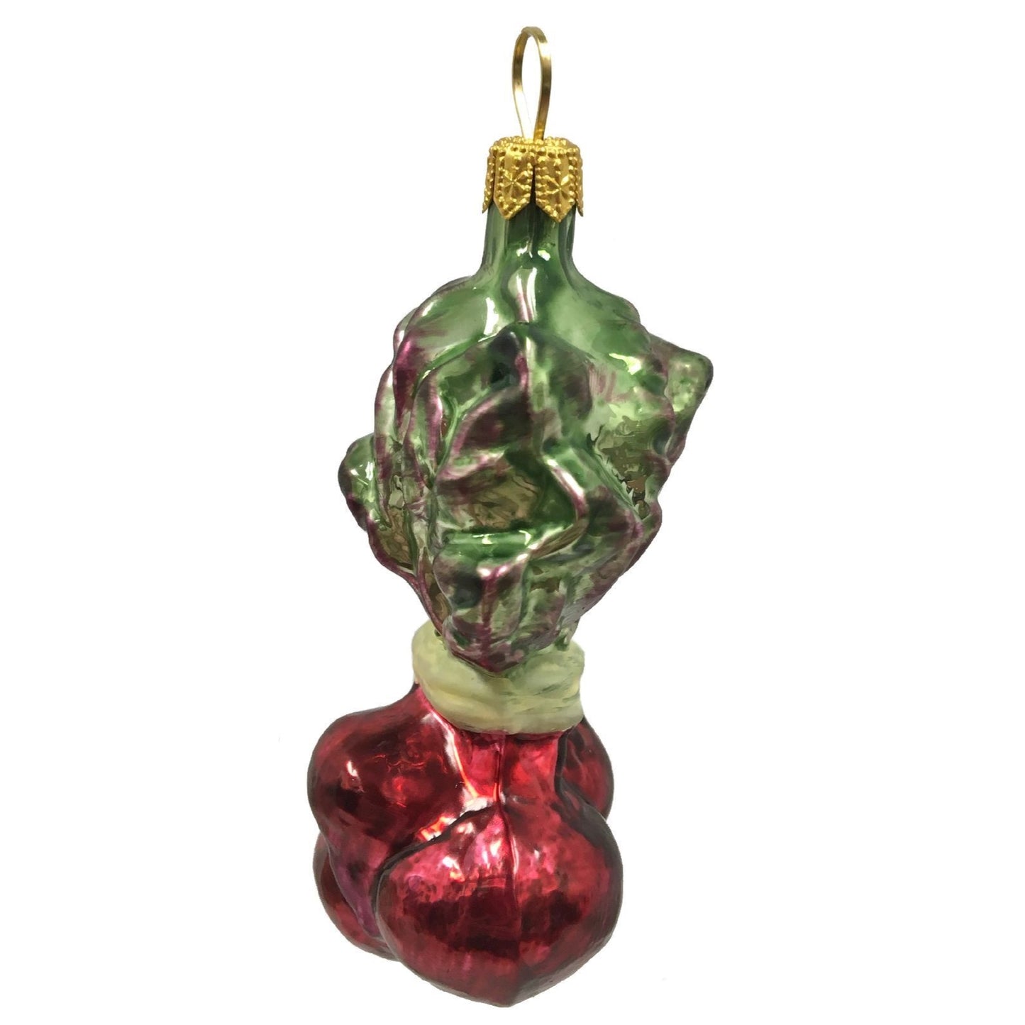 Pinnacle Peak Trading Red Beets Polish Glass Christmas Ornament Vegetable Food Decoration Set of 2