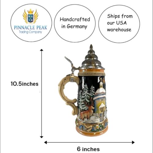 Authentitec Alpine Santa Silent Night Chapel LE German Christmas Beer Stein One Mug Germany