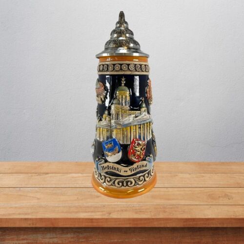 Helsinki Finland Panorama Landmarks LE German Beer Stein .5L Made in Germany
