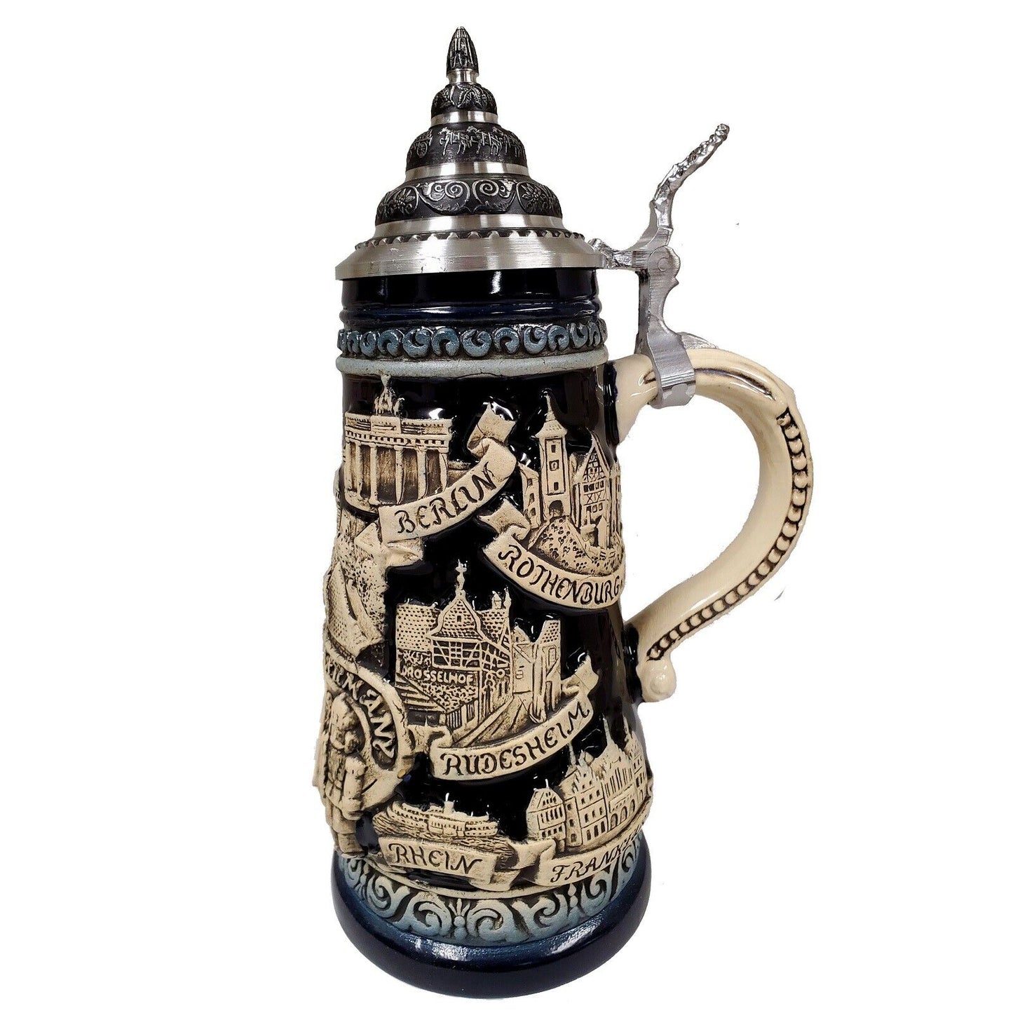 Blue Rustic Germany Panorama LE German Stoneware Beer Stein .5 L Made in Germany