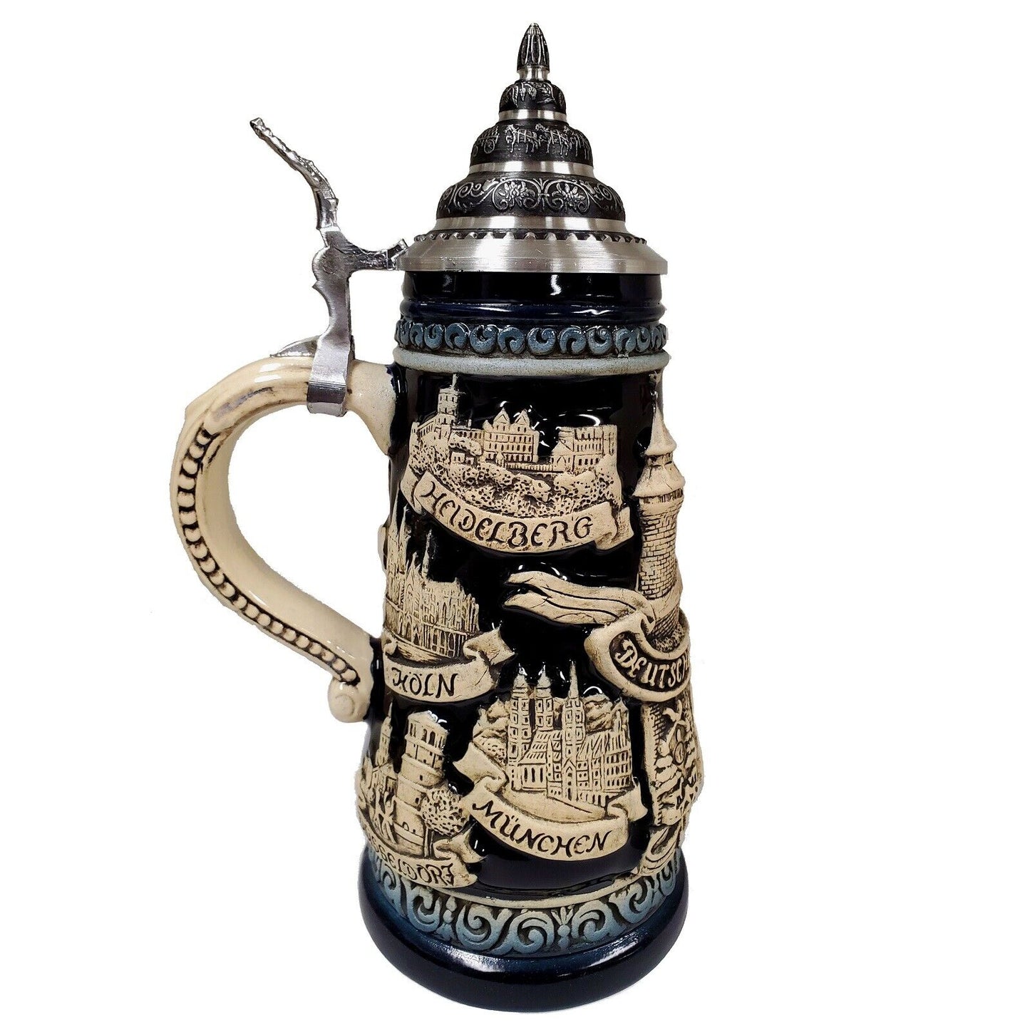 Blue Rustic Germany Panorama LE German Stoneware Beer Stein .5 L Made in Germany