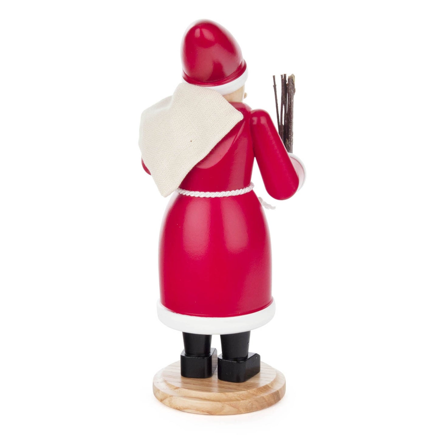 Pinnacle Peak Trading German Wood Smoker Santa Claus Incense Burner 7.6 Inch Red