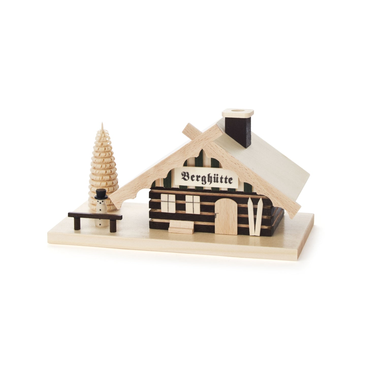Pinnacle Peak Trading German Wood Mountain Smokehouse Hut Incense Smoker Burner 6 Inch