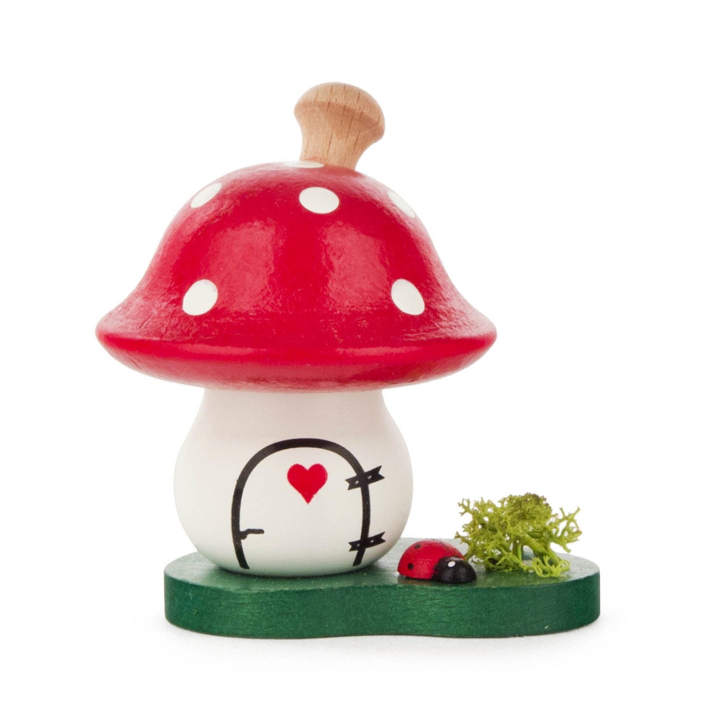 Pinnacle Peak Trading German Wood Mushroom Toadstool Incense Smoker 2.7 Inch