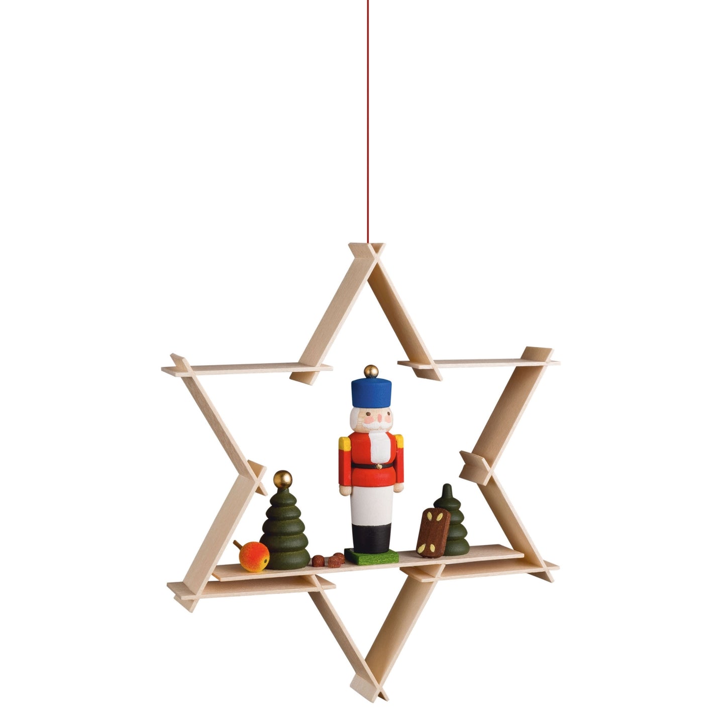 Pinnacle Peak Trading German Wood Nutcracker Ornament 3.7 Inch Made in Germany