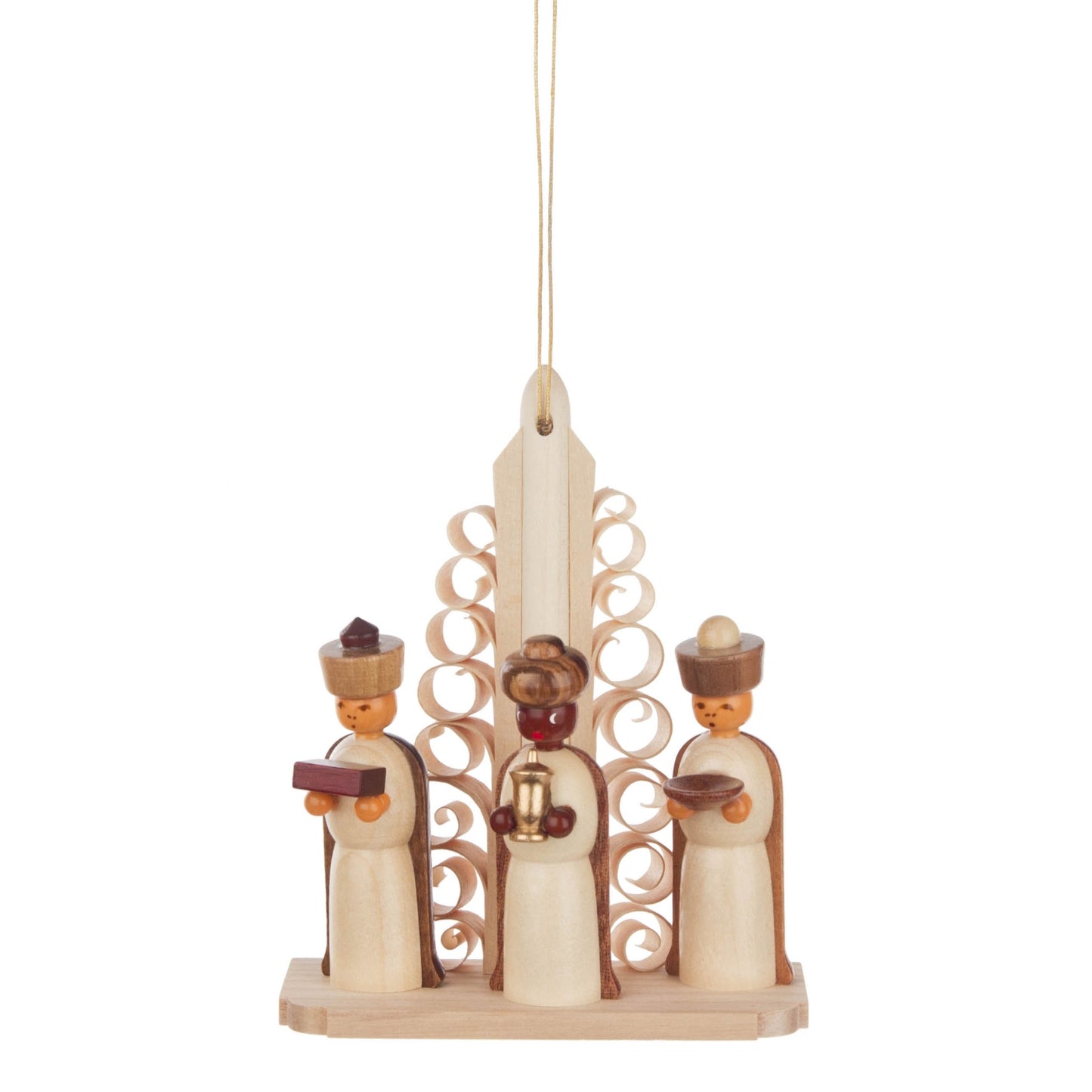 Pinnacle Peak Trading German Wood Three Kings Ornament 3.9 Inch Made in Germany