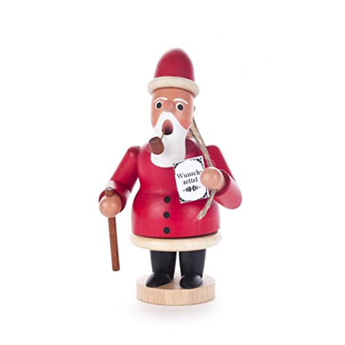 Santa with Wish List German Incense Christmas Smoker Made in Erzgebirge Germany