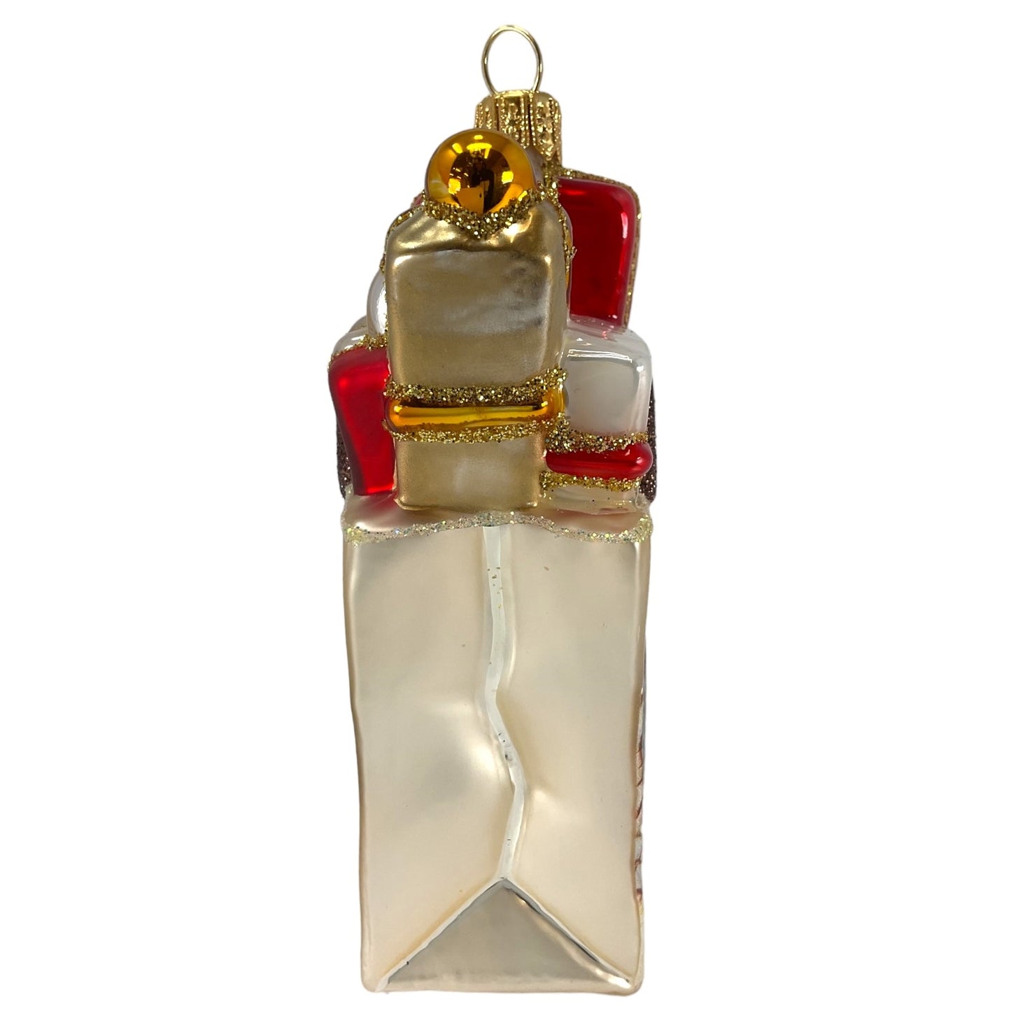 Pinnacle Peak Trading Paris France Shopping Bag Polish Glass Christmas Ornament Travel Decoration