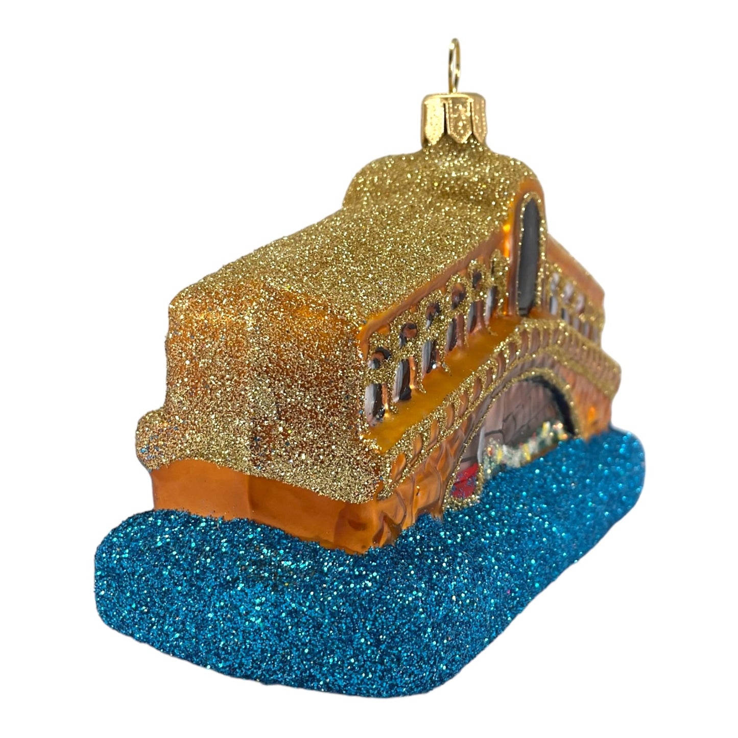 Venice Rialto Bridge Polish Blown Glass Christmas Ornament Italy Decoration