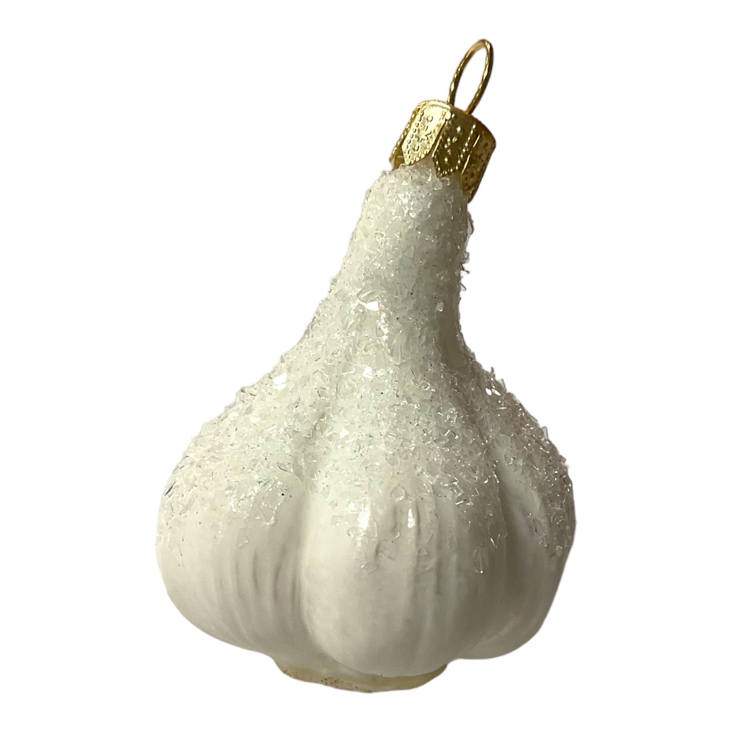 Whole Garlic Polish Glass Christmas Tree Ornaments Set of 2